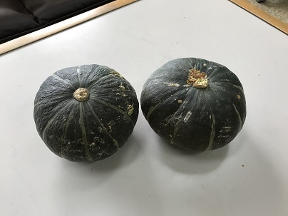戴いたかぼちゃ